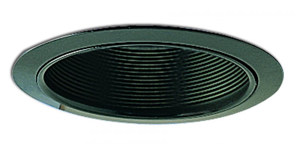 6&#34; BR/PAR30 Stepped Baffle w/ Plastic Ring, Black