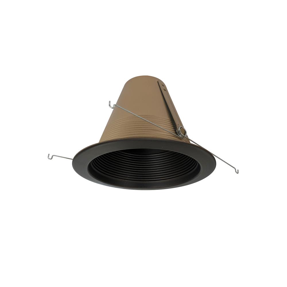 6&#34; Air-Tight Aluminum Baffle Cone w/ Flange, Bronze