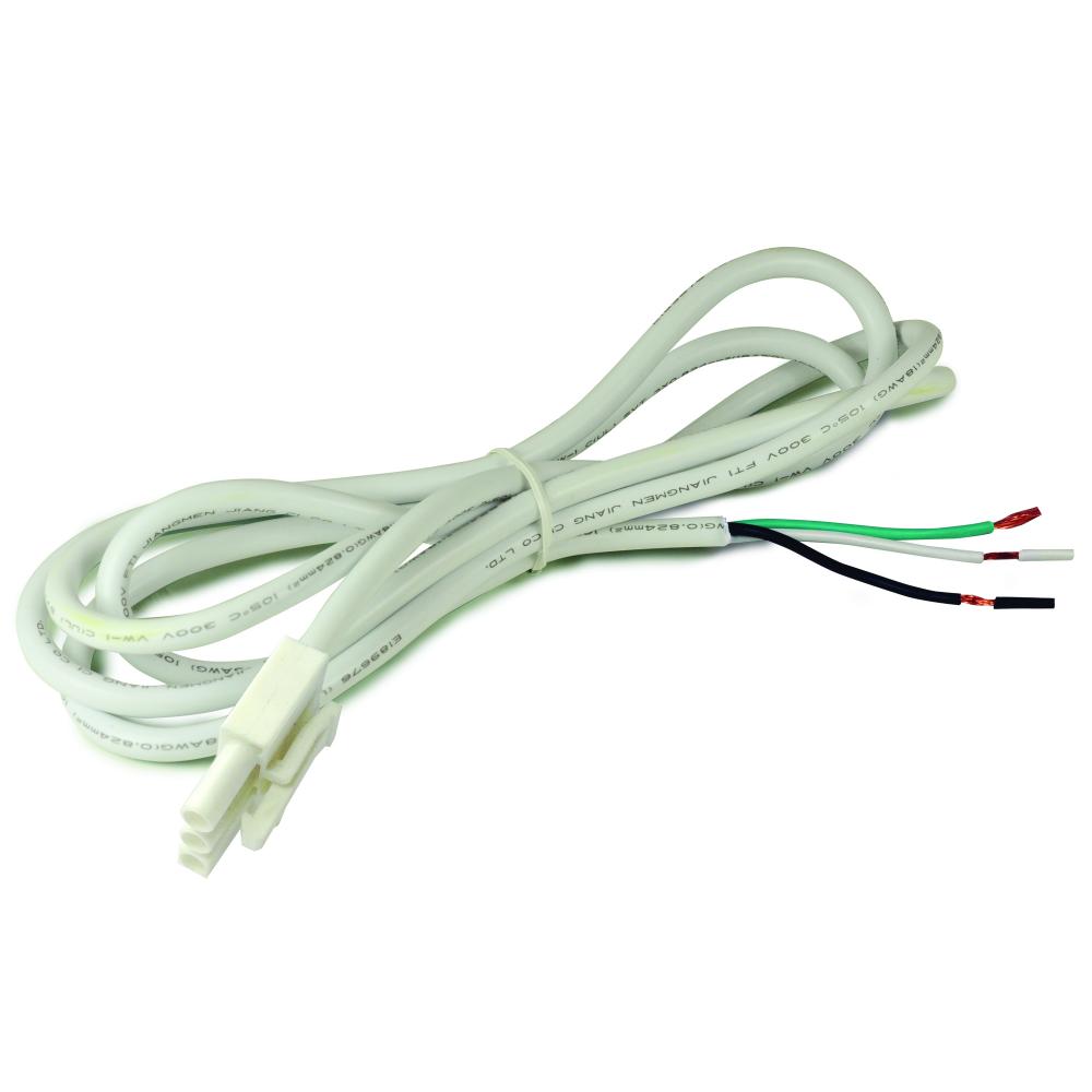 72&#34; LEDUR Hardwire Connector Cable, White