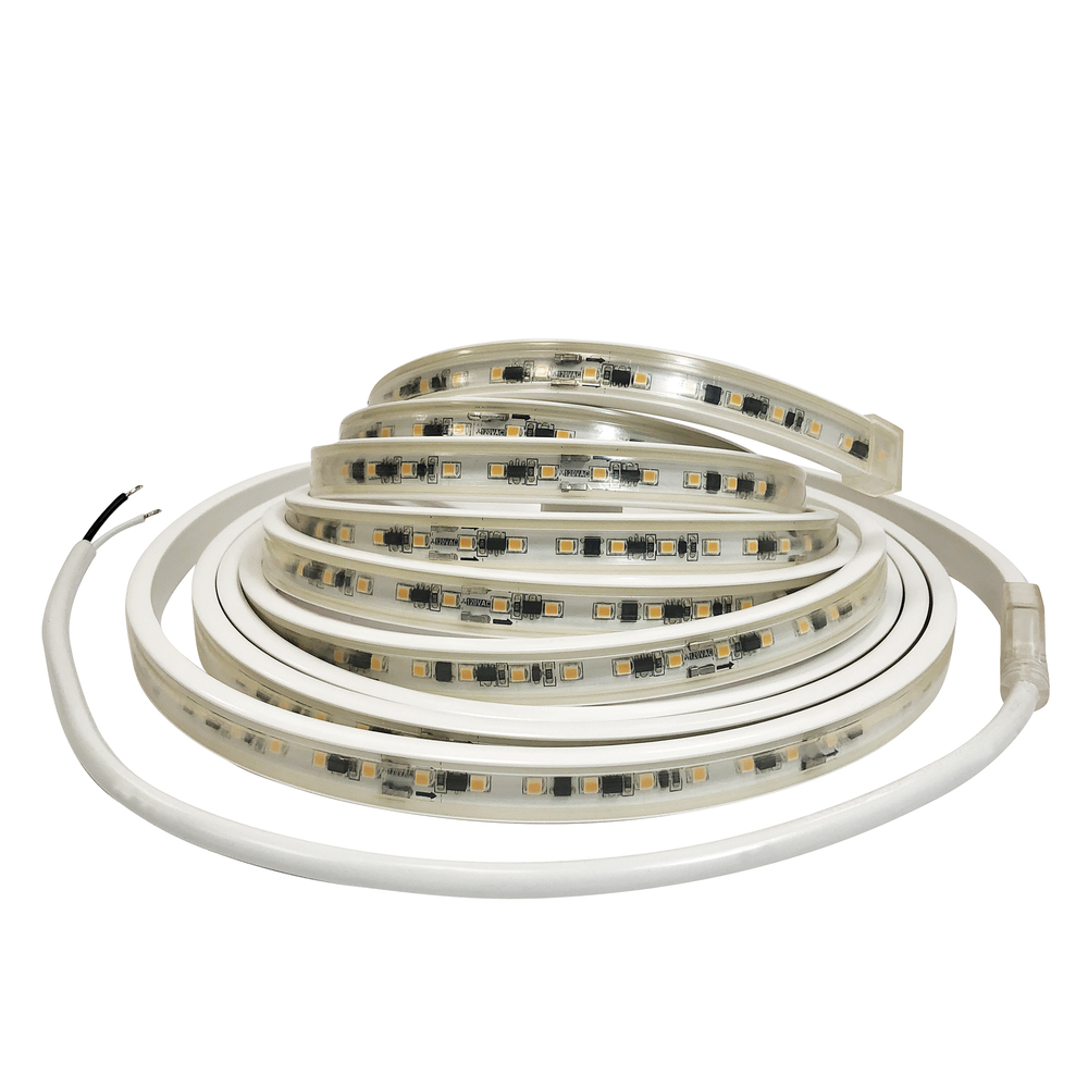 120V Continuous LED Tape Light, 150-ft, 330lm / 3.6W per foot, 2700K, w/ Mounting Clips and 8&#39;