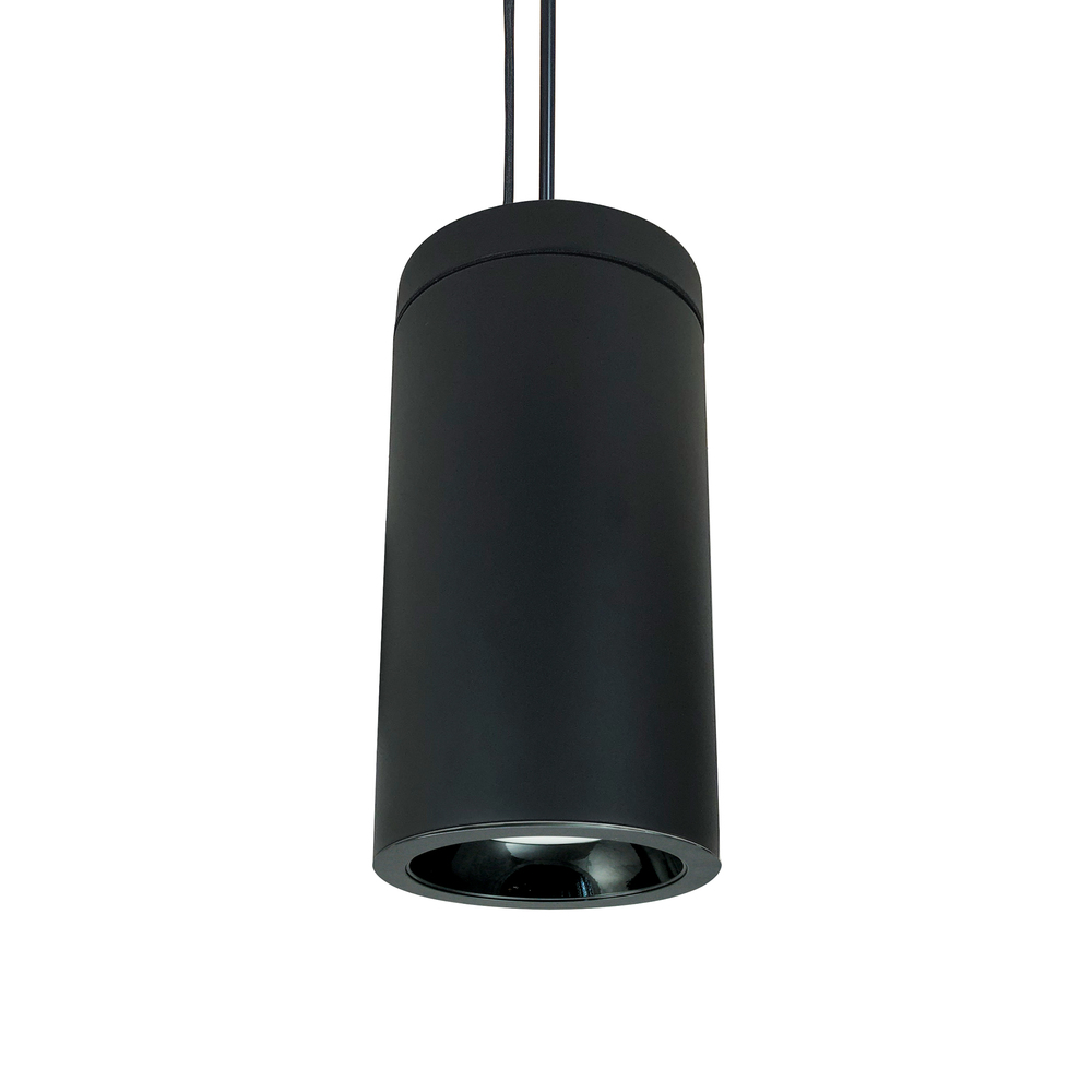 6&#34; Cobalt Pendant Mount Cylinder, Black, 1000L, 4000K, Black /Black Reflector, 120V Triac/ELV