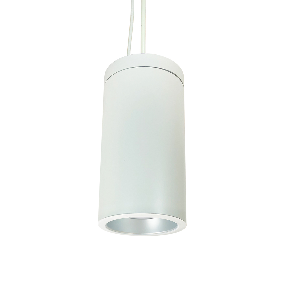 6&#34; Cobalt Pendant Mount Cylinder, White, 1000L, 3000K, Haze/White Reflector, 120V