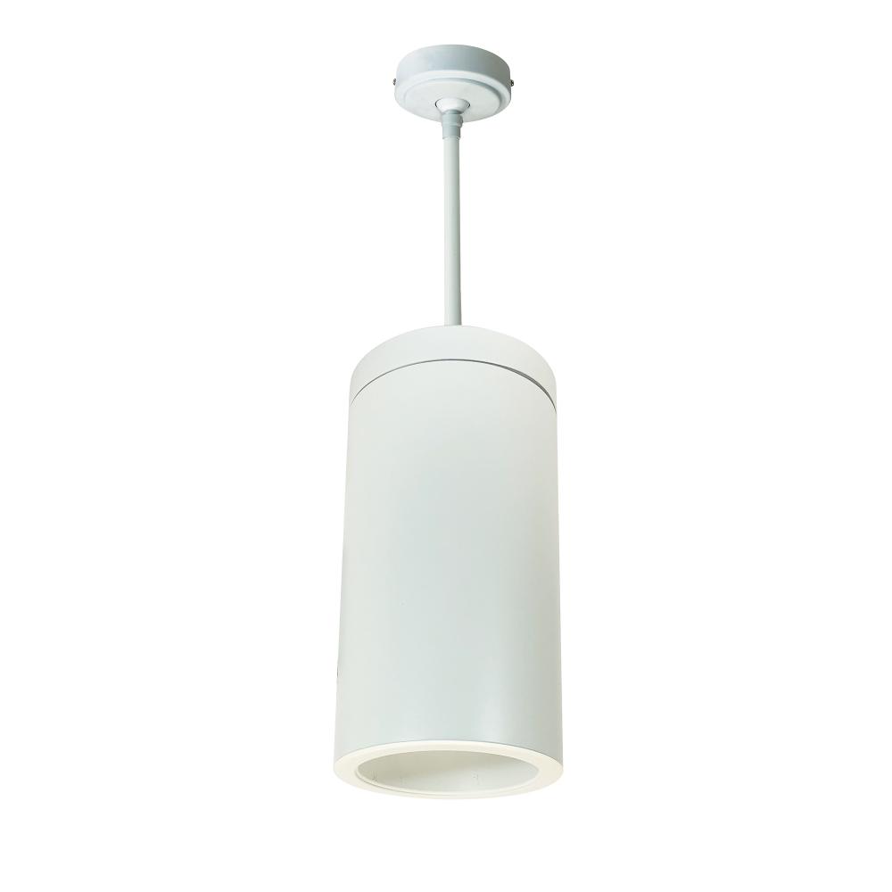 6&#34; Sapphire III Pendant Mount White Cylinder, Matte Powder White Reflector/Matte Powder White