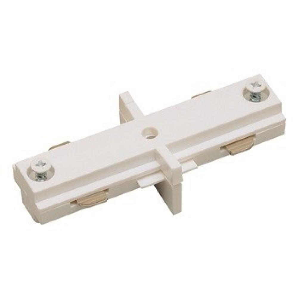 Straight Connector for 1 Circuit Track, White