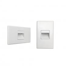 Nora NSW-720/30W - Ari LED Step Light w/ Interchangeable Horizontal and Vertical Face Plates, 47lm / 2.5W, 3000K, White