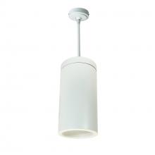 Nora NYLS2-6P25130MWWW3 - 6" CYL PENDANT 2500L 30K REF. MED FLD. WHT/WHT FLANGE 120V Triac/ELV WHT CYL