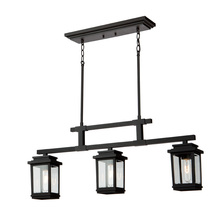 Artcraft AC8197BK - Freemont 3-Light Outdoor Chandelier