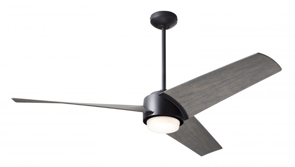 Ambit DC Fan- Matte Black Finish; 56&#34; Graywash Blades; 17W LED (Matte Black Trim); Remote Contro