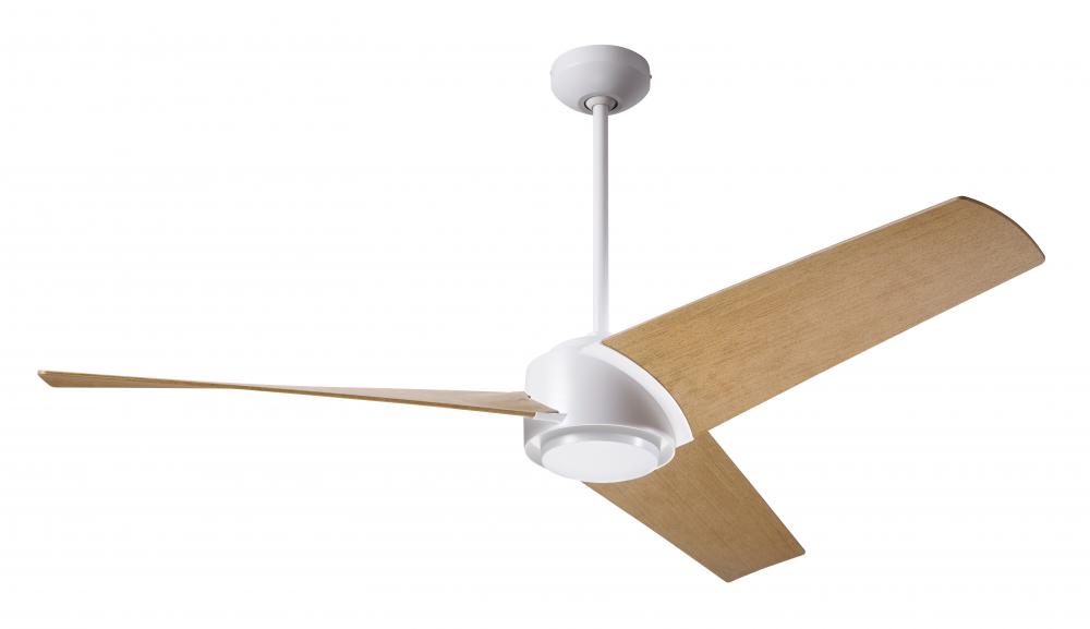 Ambit DC Fan- Matte White Finish; 56&#34; Maple Blades; No Light; Wall/Remote Combo Control