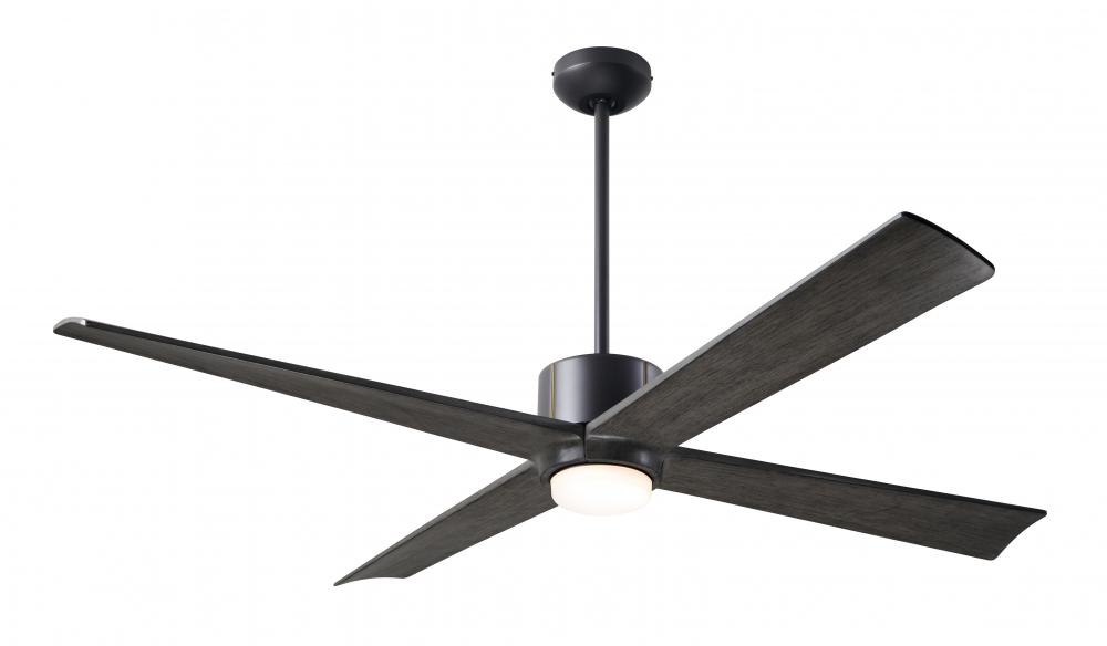 Nouveau DC Fan; Dark Bronze Finish w/ Brass; 56&#34; Ebony Blades; 17W LED; Remote Control