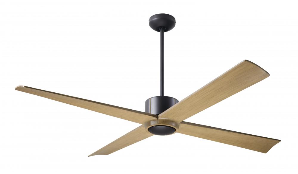 Nouveau DC Fan; Dark Bronze Finish w/ Brass; 56" Maple Blades; No Light; Wall/Remote Combo Contr