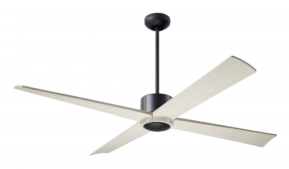 Nouveau DC Fan; Dark Bronze Finish w/ Brass; 56&#34; Whitewash Blades; No Light; Wall Control