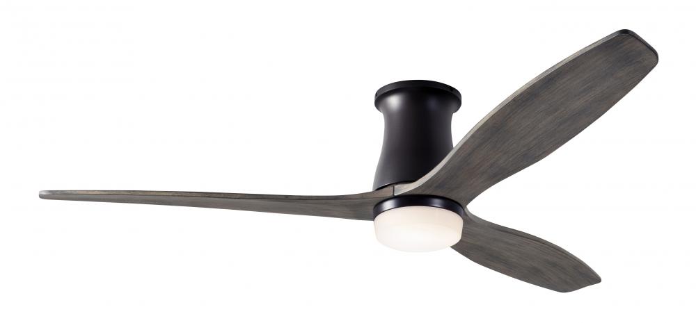 Arbor Flush DC Fan; Dark Bronze Finish; 54&#34; Graywash Blades; 17W LED; Wall/Remote Combo Control