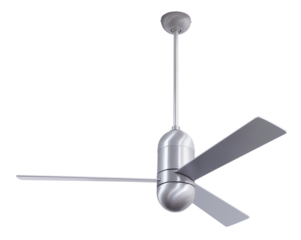 Cirrus DC Fan; Brushed Aluminum Finish; 50&#34; White Blades; No Light; Wall Control