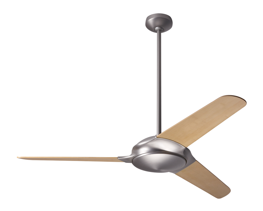 Flow Fan; Matte Nickel Finish; 52&#34; Bamboo Blades; No Light; Fan Speed and Light Control (2-wire)