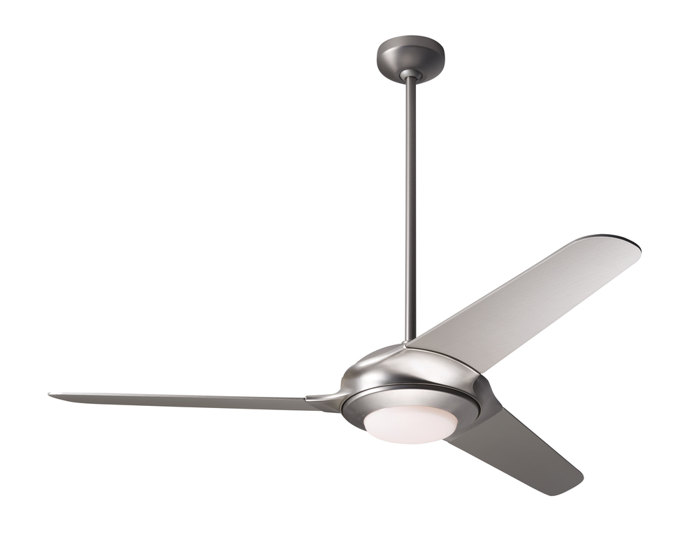 Flow Fan; Matte Nickel Finish; 52&#34; Nickel Blades; 20W LED; Wall Control with Remote Handset (2-w