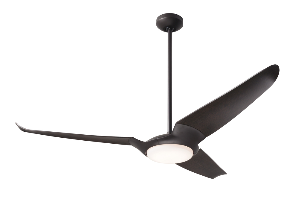 IC/Air (3 Blade ) Fan; Dark Bronze Finish; 56&#34; Ebony Blades; 20W LED; Wall/Remote Combo Control