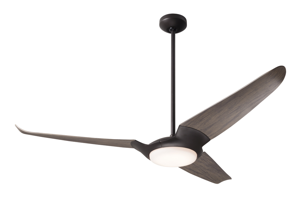 IC/Air (3 Blade ) Fan; Dark Bronze Finish; 56&#34; Graywash Blades; 20W LED; Wall/Remote Combo Contr