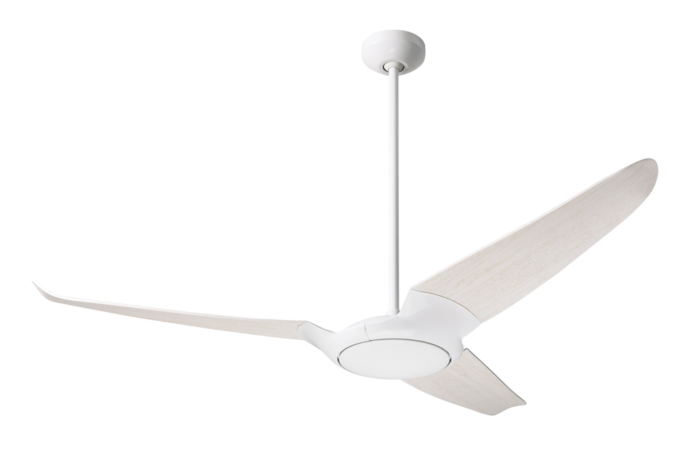 IC/Air (3 Blade ) Fan; Gloss White Finish; 56&#34; Whitewash Blades; No Light; Wall/Remote Combo Con