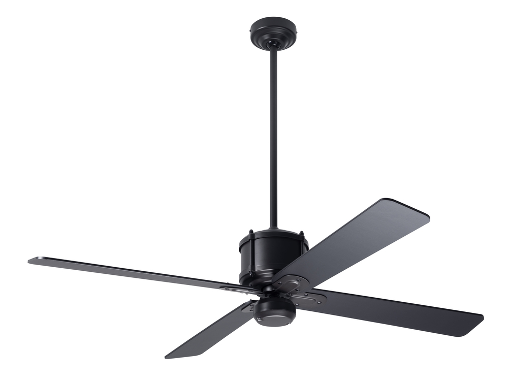 Industry DC Fan; Dark Bronze Finish; 50&#34; White Blades; No Light; Remote Control