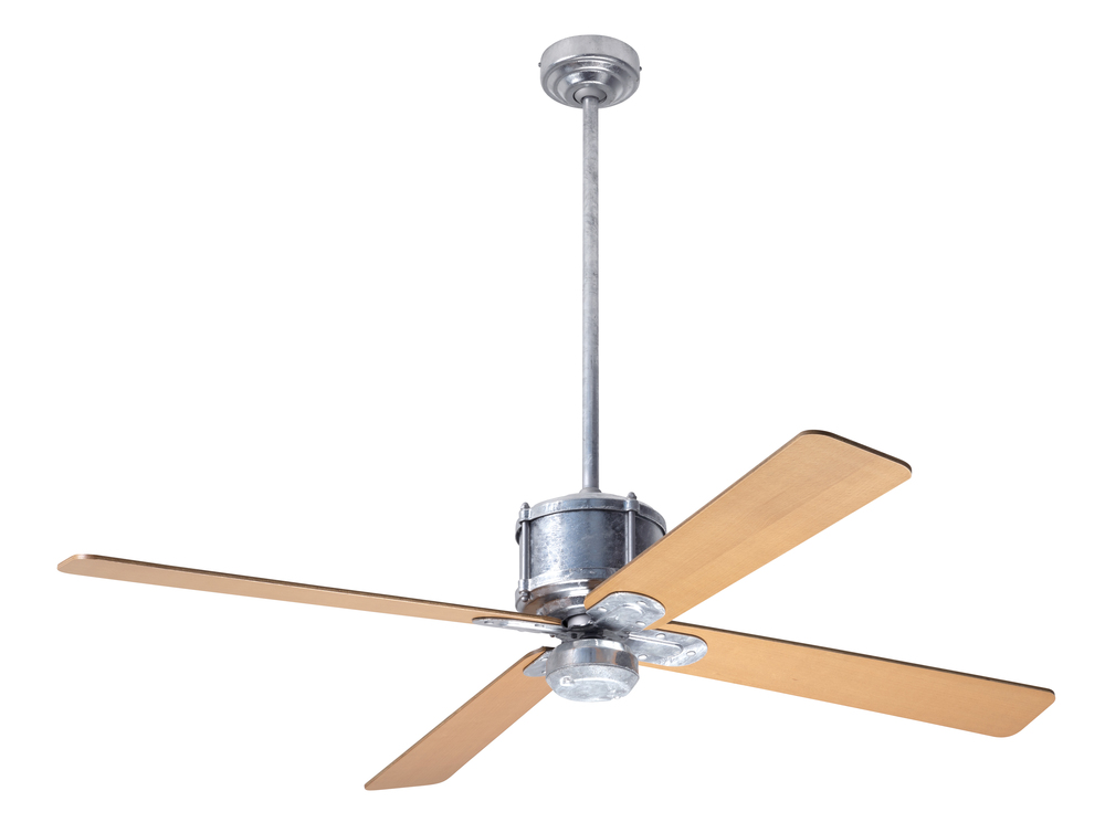 Industry DC Fan; Galvanized Finish; 50&#34; Maple Blades; No Light; Wall Control