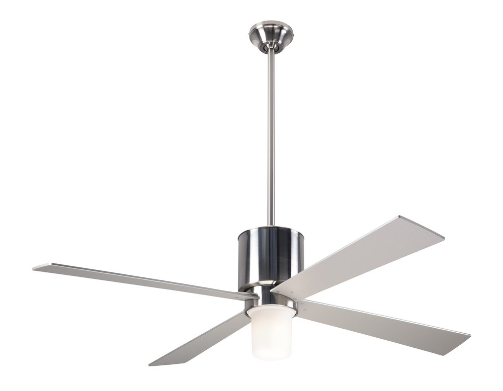 Lapa Fan; Bright Nickel Finish; 50&#34; White Blades; 17W LED; Wall Control with Remote Handset (2-w