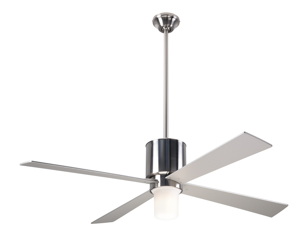 Lapa Fan; Bright Nickel Finish; 50&#34; White Blades; 17W LED; Fan Speed and Light Control (3-wire)