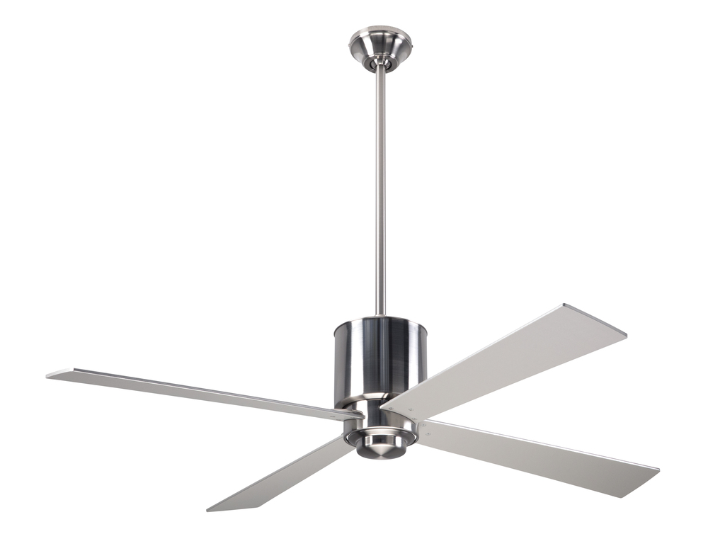 Lapa Fan; Bright Nickel Finish; 50&#34; Black Blades; No Light; Fan Speed and Light Control (3-wire)