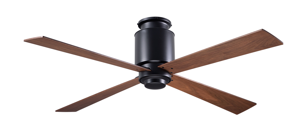 Lapa Flush Fan; Dark Bronze Finish; 50&#34; Mahogany Blades; No Light; Fan Speed and Light Control (