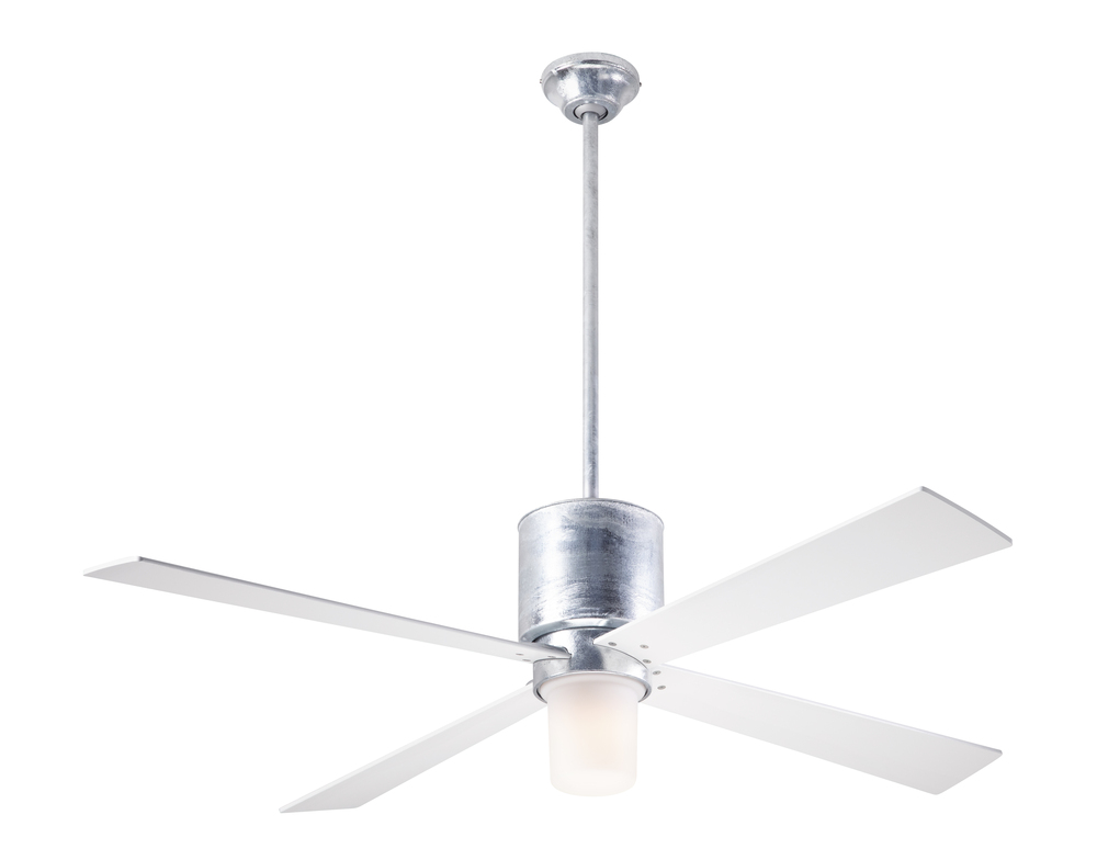 Lapa Fan; Galvanized Finish; 50&#34; White Blades; 17W LED; Fan Speed and Light Control (2-wire)