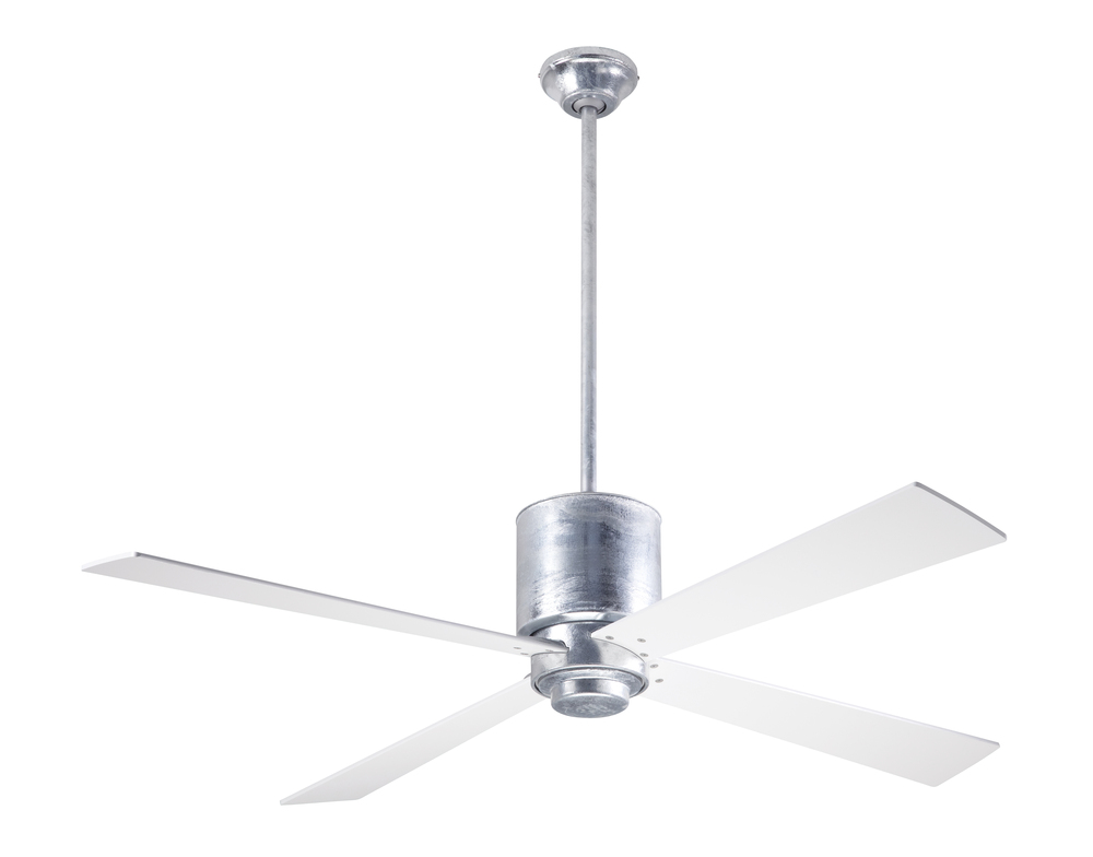 Lapa Fan; Galvanized Finish; 50&#34; White Blades; No Light; Wall Control with Remote Handset (2-wir