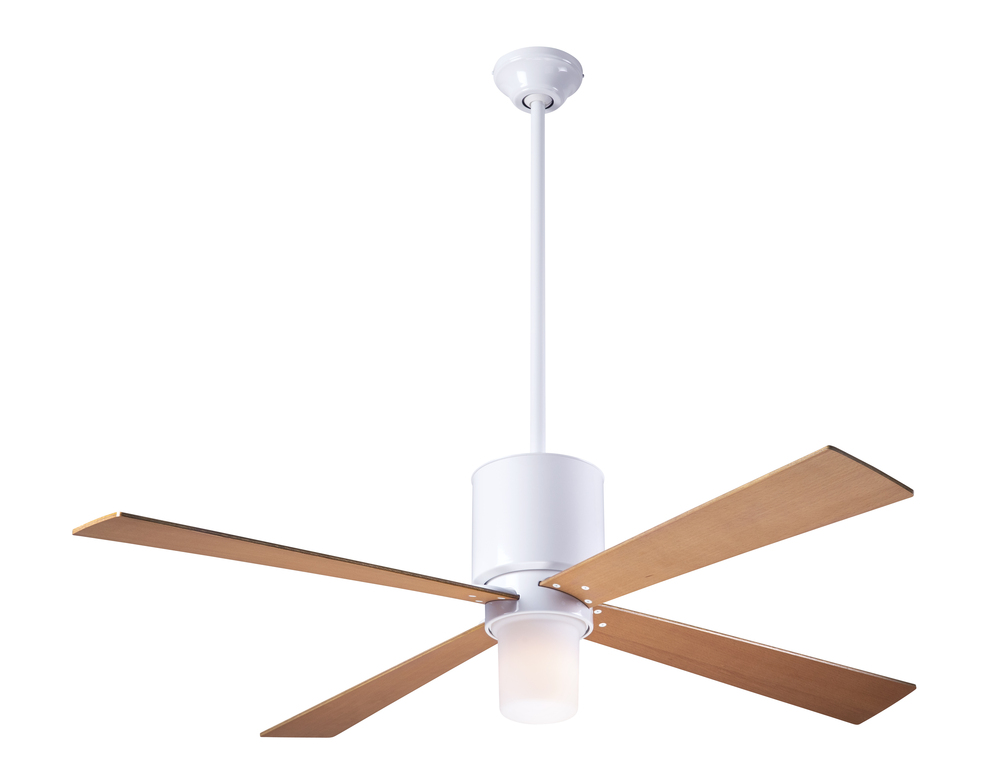 Lapa Fan; Gloss White Finish; 50&#34; Maple Blades; 17W LED; Fan Speed and Light Control (2-wire)