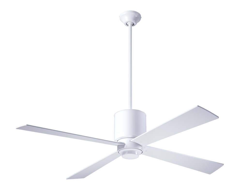 Lapa Fan; Gloss White Finish; 50&#34; White Blades; No Light; Wall Control with Remote Handset (2-wi