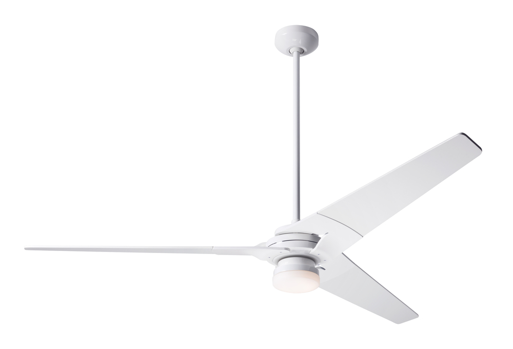 Torsion Fan; Gloss White Finish; 62&#34; Whitewash Blades; 17W LED; Wall Control with Remote Handset