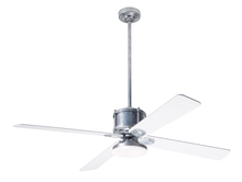 Modern Fan Co. IND-GV-50-WH-272-WC - Industry DC Fan; Galvanized Finish; 50" White Blades; 20W LED Open; Wall Control