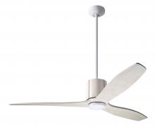 Modern Fan Co. LLX-GWIV-54-WW-NL-WC - LeatherLuxe DC Fan; Gloss White Finish with Ivory Leather; 54" Whitewash Blades; No Light; Wall