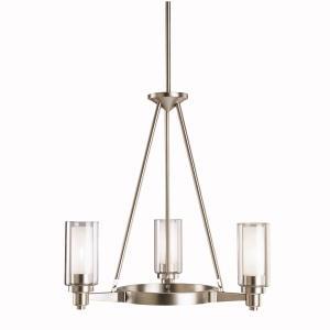 Circolo 3 Light Chandelier Brushed Nickel