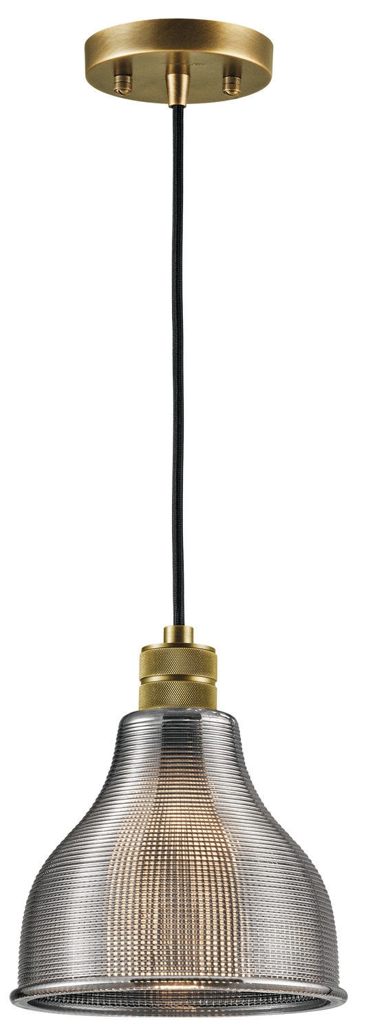 Devin 8&#34; 1 Light Mini Pendant Natural Brass