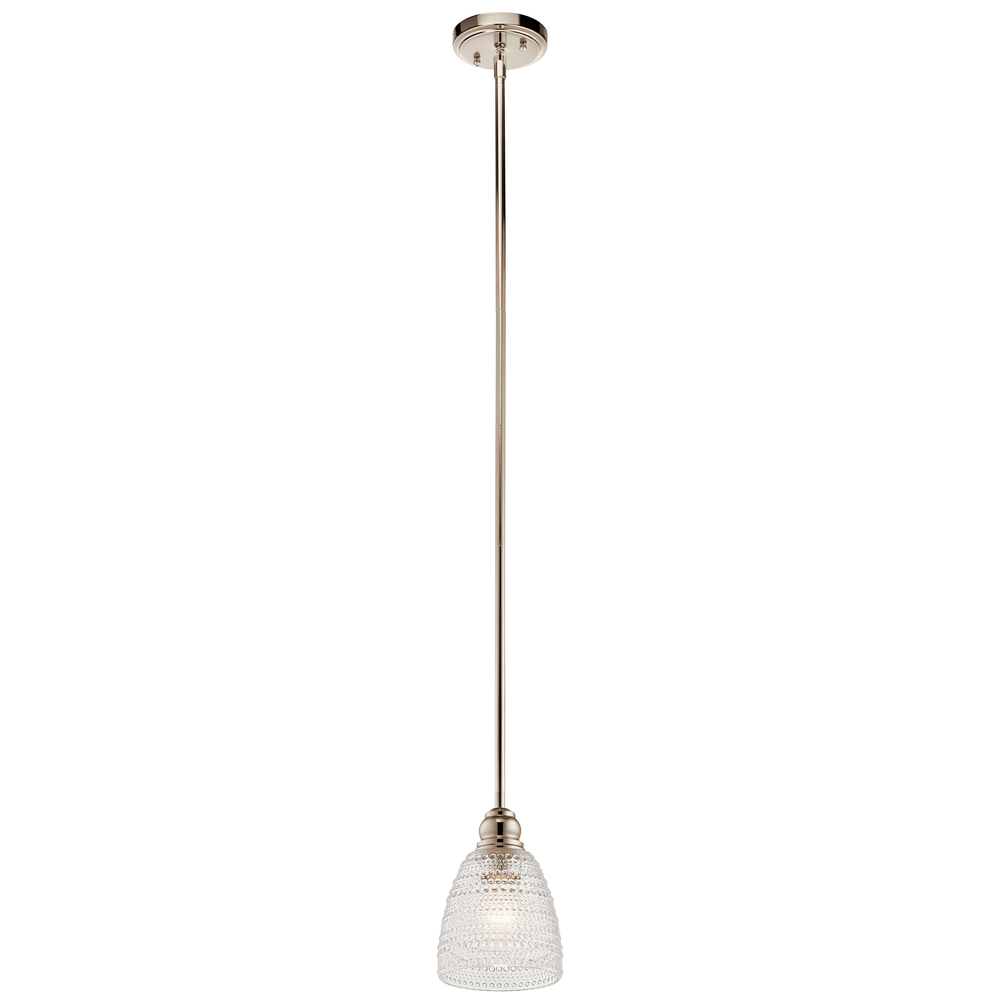 Karmarie™ 1 Light Mini Pendant Polished Nickel