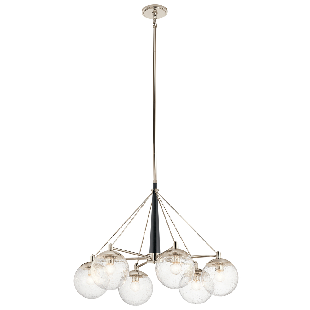 Marilyn 6 Light Chandelier Polished Nickel