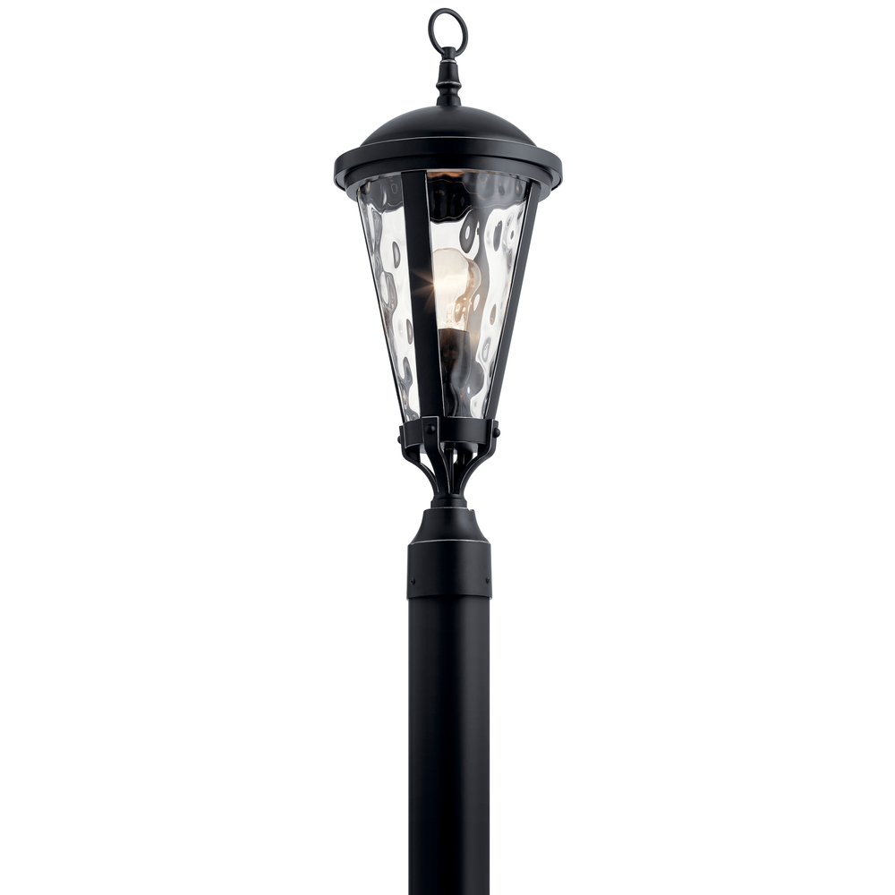 Cresleigh 23.5&#34; 1 Light Post Light Black with Silver Highlights