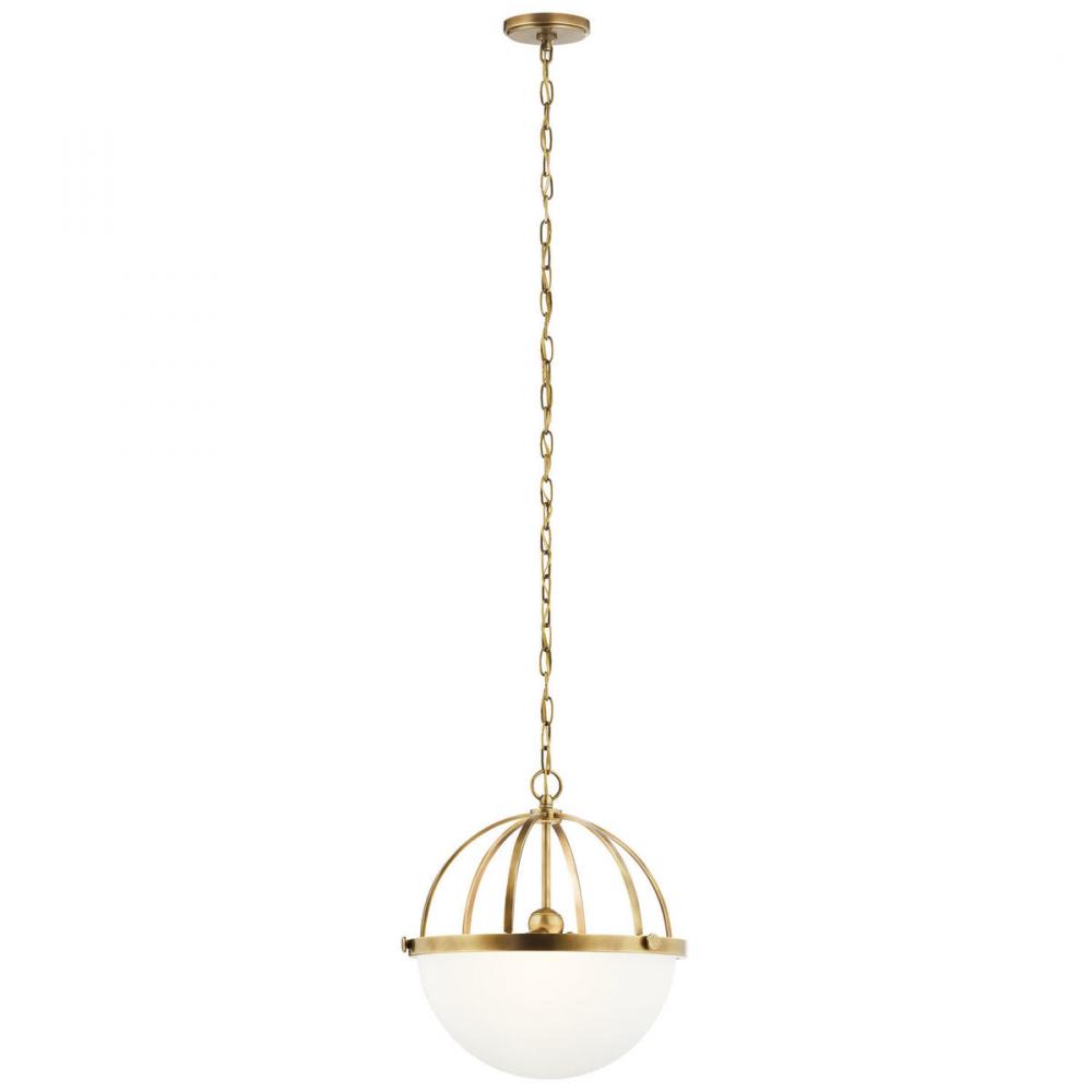 Edmar™ 3 Light Pendant Natural Brass