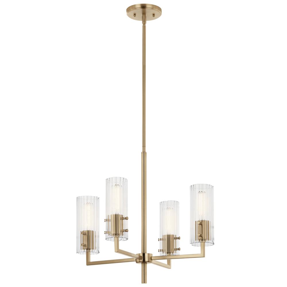 Velestino 20.5&#34; 4-Light Chandelier in Champagne Bronze