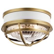 Kichler 43013NBR - Tollis™ 12" 2 Light Flush Mount Natural Brass