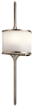 Kichler 43375CLP - Mona 22" 2 Light Halogen Wall Sconce with Satin Etched White Diffuser in Classic Pewter