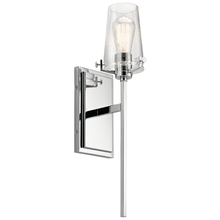 Kichler 45295CH - Alton 22" 1 Light Wall Sconce with Clear Seeded Glass in Chrome