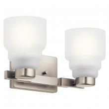 Kichler 55011NI - Vionnet 14.5" 2 Light Vanity Light with Satin Etched Glass in Brushed Nickel