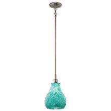 Kichler 65408 - Crystal Ball 12.75 inch 1 Light Mini Pendant with Blue Mosaic Glass in Brushed Nickel