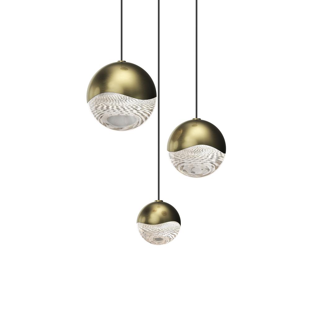 3-Light Round Assorted LED Pendant