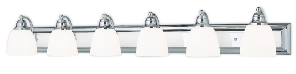 6 Light Polished Chrome Bath Light